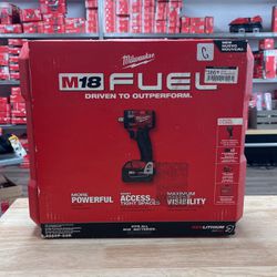 Milwaukee M18 FUEL 18V Lithium-Ion Brushless Cordless 1/2 in. Compact Impact Wrench with Pin Detent Kit with Resistant Batteries