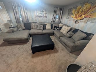 Large Gray Sectional Sofa