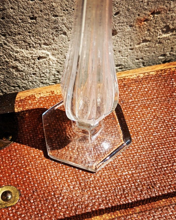 Clear Swung Glass Bud Vase