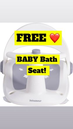 Bebamour Baby Bath Seat Portable Toddler Child Bathtub Seat for 6-18 Months Infant Toddler Girl Boy Bathtub Support Non-Slip/Soft Skin Care/Strong Suc