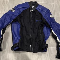 Joe Rocket leather and textile motorcycle jacket with armour, size medium 