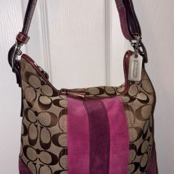 Vintage 2004 Coach Jaquard suede strip