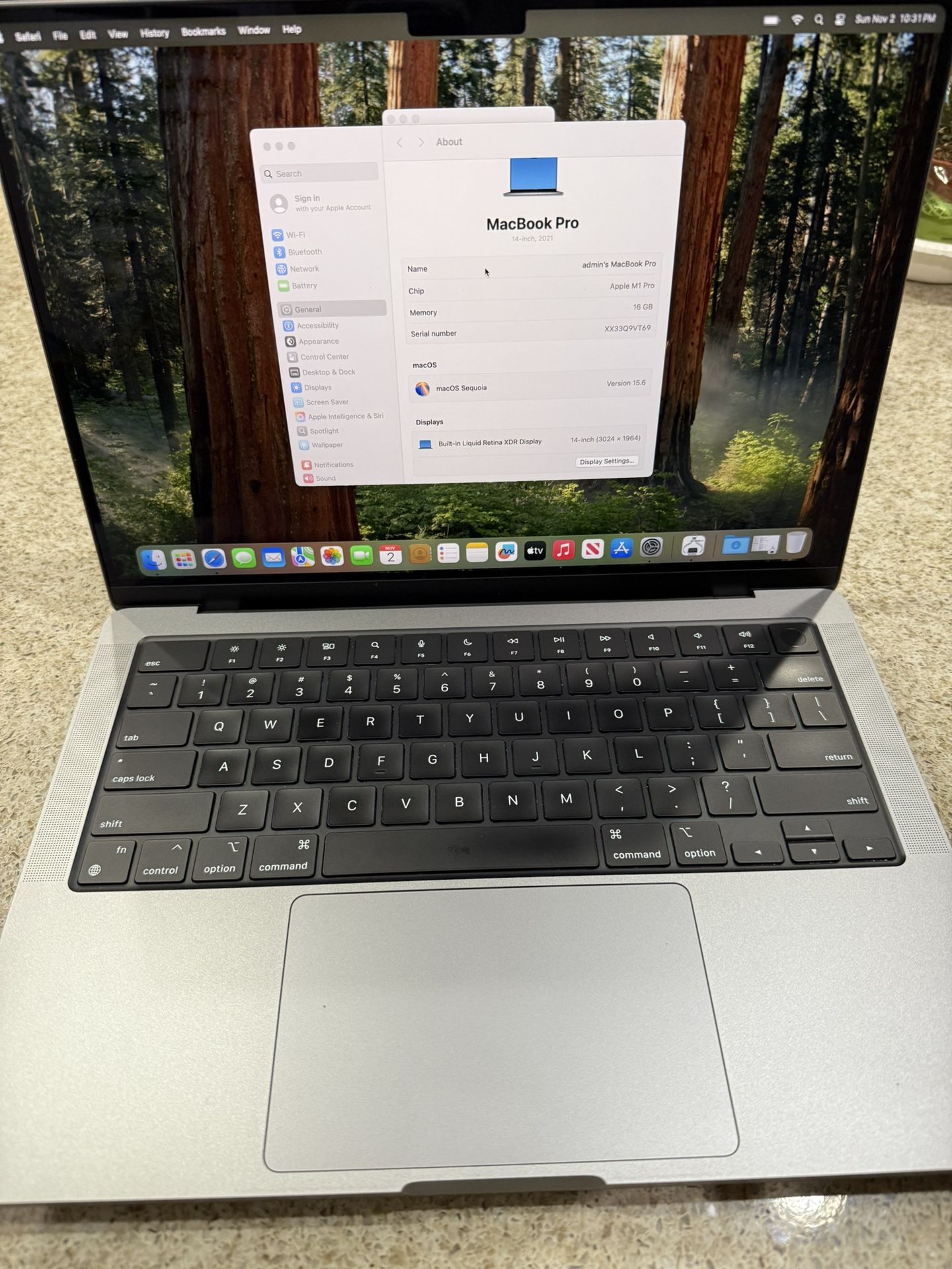 Perfect Condition Apple MacBook Pro M1 Pro 14” 16GB Ram 512gb