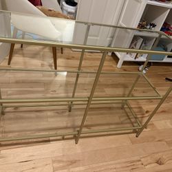Glass Gold Console 