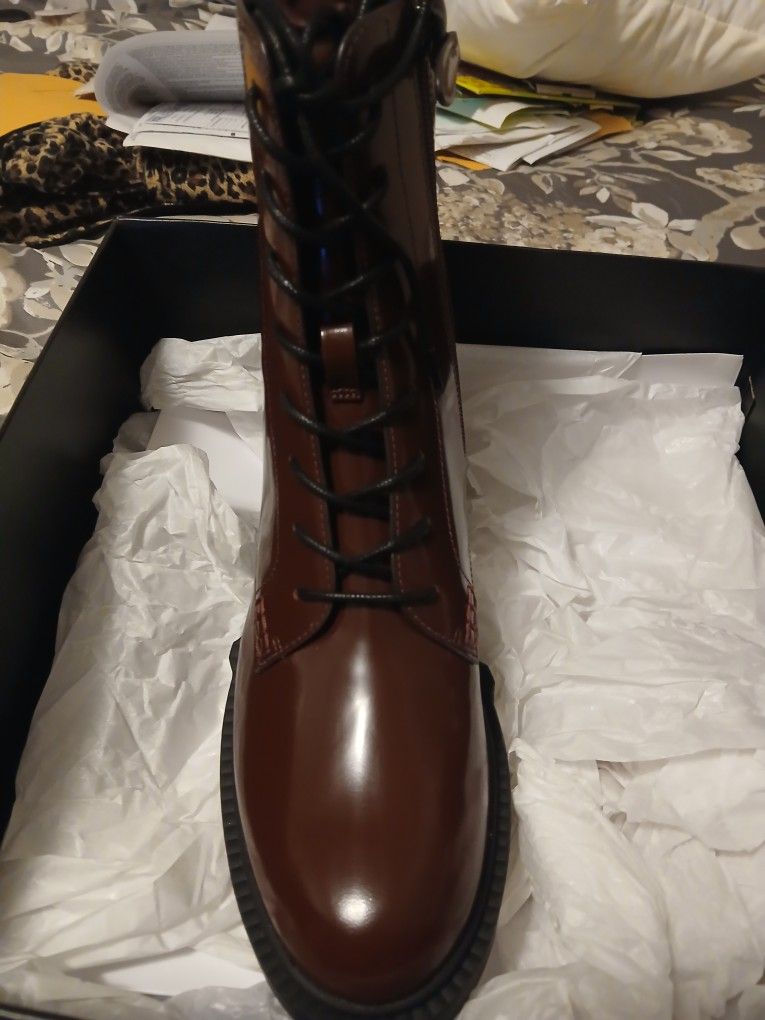 COACH Merlot Leighton Woman's Boots