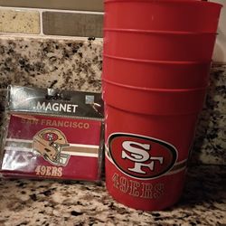 49ers Cups With Magnet $10