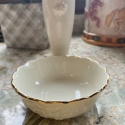The Rose Blossom Bud Vase & Candy Dish By Lenox