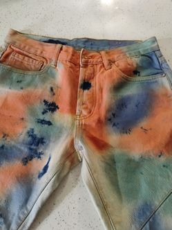 Dope multi color jeans shorts pants.