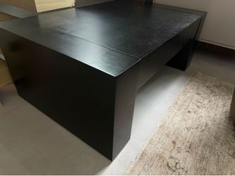 Modern Black Square Coffee Table – Heavy & Sturdy