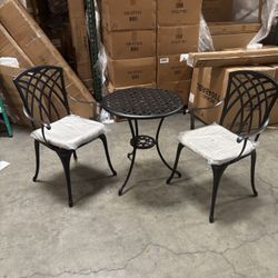 New 3 Pieces Bistro Conversation Set Patio Furniture outdoor Chair Table Front Porch 