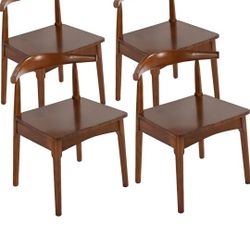DELAVIN Solid Wood Dining Chairs Set of 4 with Solid Oak Wood Legs, Farmhouse Style, Walnut
Dining Room Chairs, High Ladder Back, Kitchen Chairs