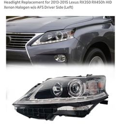 Headlight Replacement for 2013-2015 Lexus RX350 RX450h HID Xenon Halogen w/o AFS Driver Side (Left
