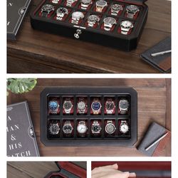 Rothwell 12 Slot Leather Watch Box