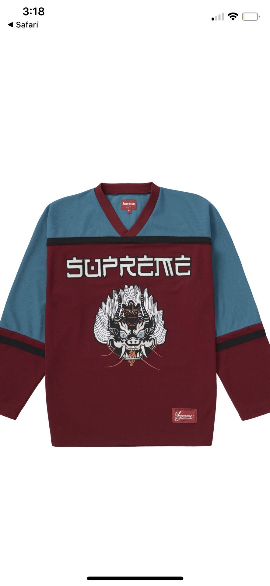 SUPREME Hockey Logo Long Sleeve 