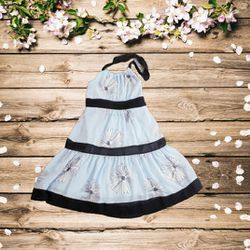 Hype Blue Daisy Halter Dress - Girl's Size 14