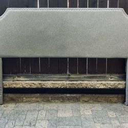 King Upholstered Headboard - Modern Grey (with Mounting Hardware)
