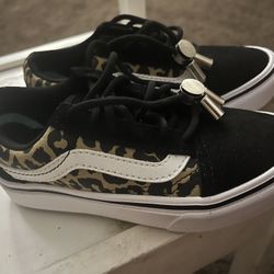 Girls Cheetah Print Vans Size 10.5