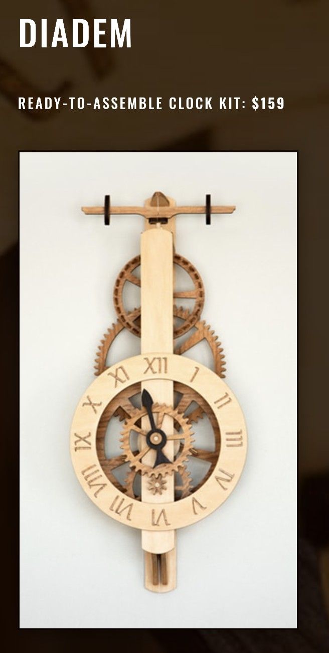 DIY Wooden Gear Diadem Clock Kit