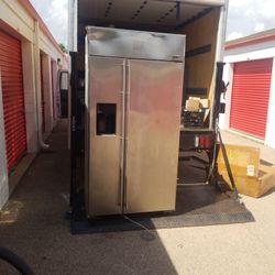 Free Monogram Industrial Home Kitchen Stainless Steel 7ft Tall Fridge Refridgerator 