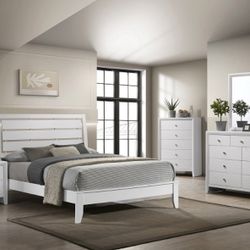 Available Bedroom Set Queen 5pc White ❤️