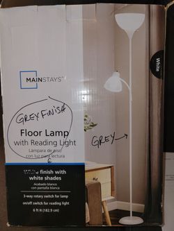 $BEST OFFER$ Mainstays Floor Lamp with Reading Light