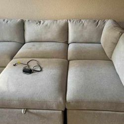 reclining sectional and ottoman 