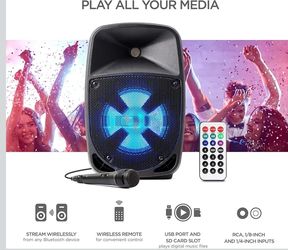 Pro glo 8 speaker microphone remote Bluetooth