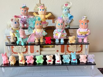 Vintage Tyco Bitsy Bear Flock Collection - Lot with Accessories