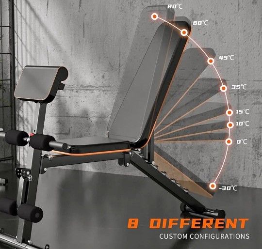 60.00 Workout Bench For At Home Gym Adjustable 