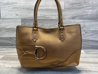 Gucci Horsebit Tote Bag – Metallic Bronze Pebbled Leather – Authentic (159584-1)