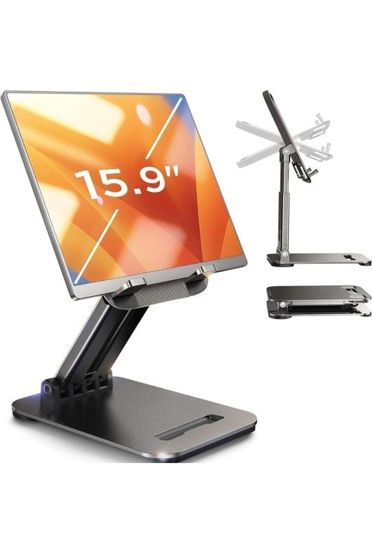 Tablet Stand for iPad, Foldable Holder for Desk, Portable Monitor Stand 4-15.9"