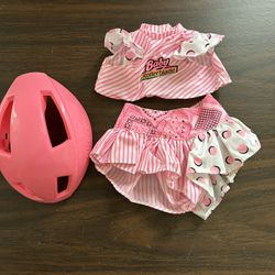 Vintage Mattel Baby Rollerblade, 1991 Helmet And Clothes Only