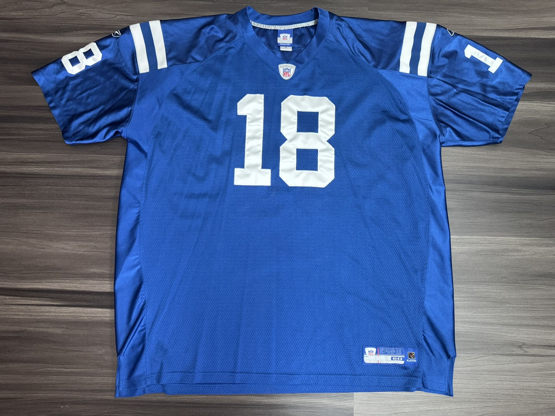 Reebok Indianapolis Colts Peyton Manning #18 Home Stitched Jersey Men’s 60 3XL