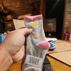 3 Pairs Crew Socks Girls Size 10.5 -4