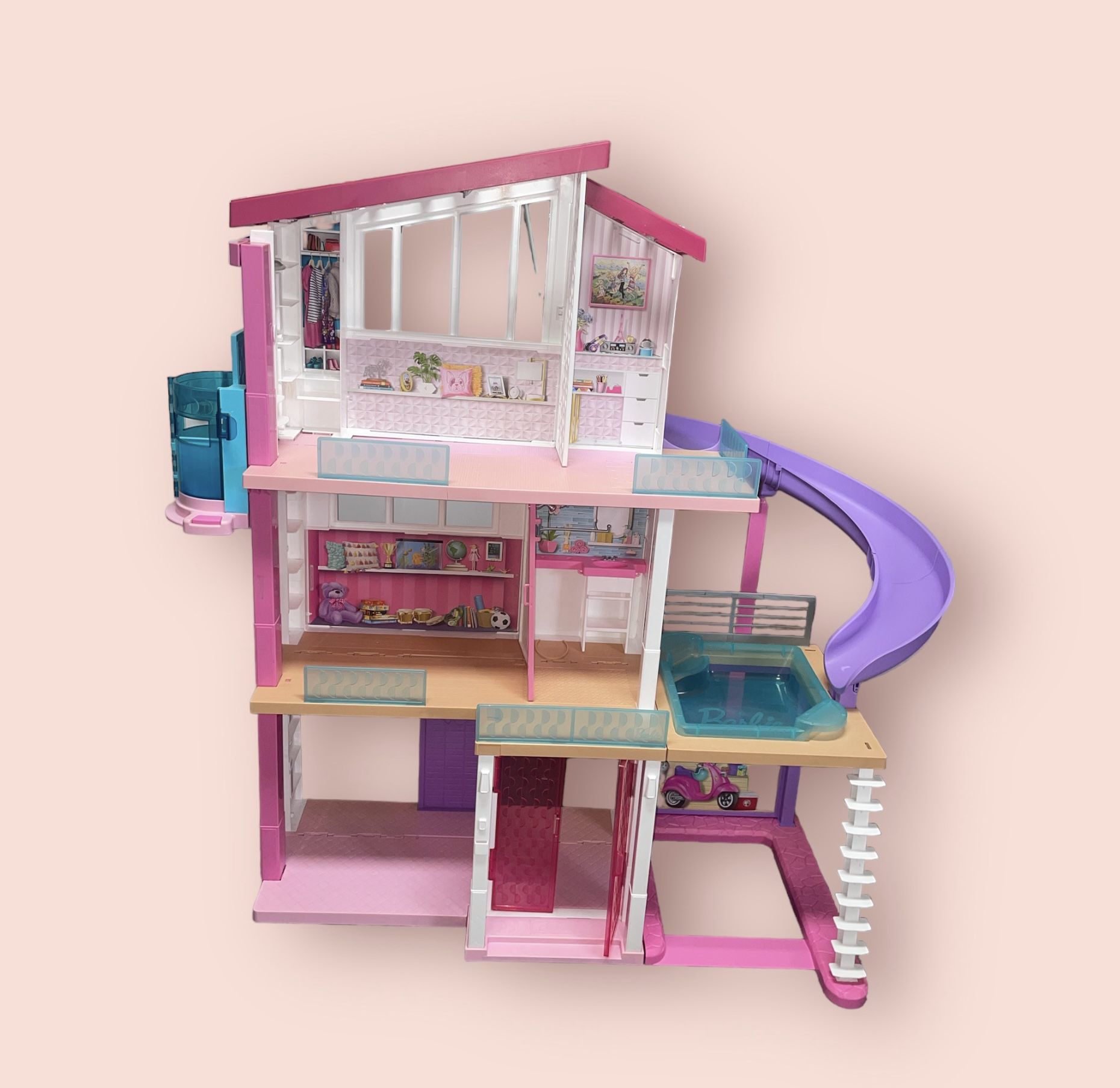 Barbie Dreamhouse Dollhouse with Wheelchair Accessible Elevator, Pool