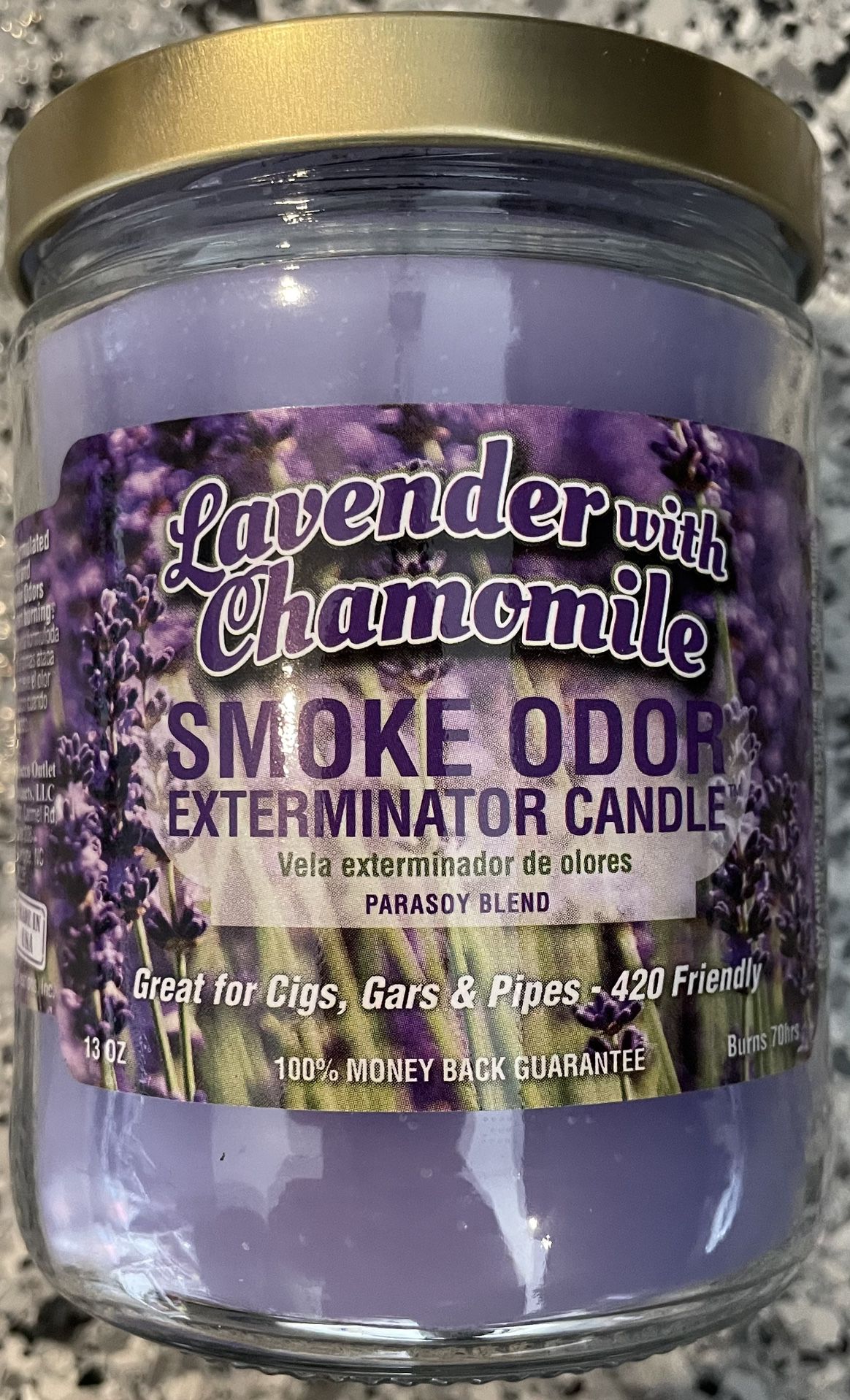 Smoke Odor Exterminator Candle, Lavender With Chamomile, 13oz