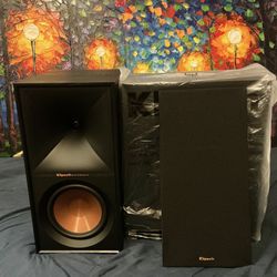 Klipsch R-60M Bookshelf Speakers | Powerful Bass | High-Efficiency Sound | 6.5” Woofers | Tractrix Horn