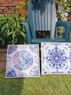 Blue picture set