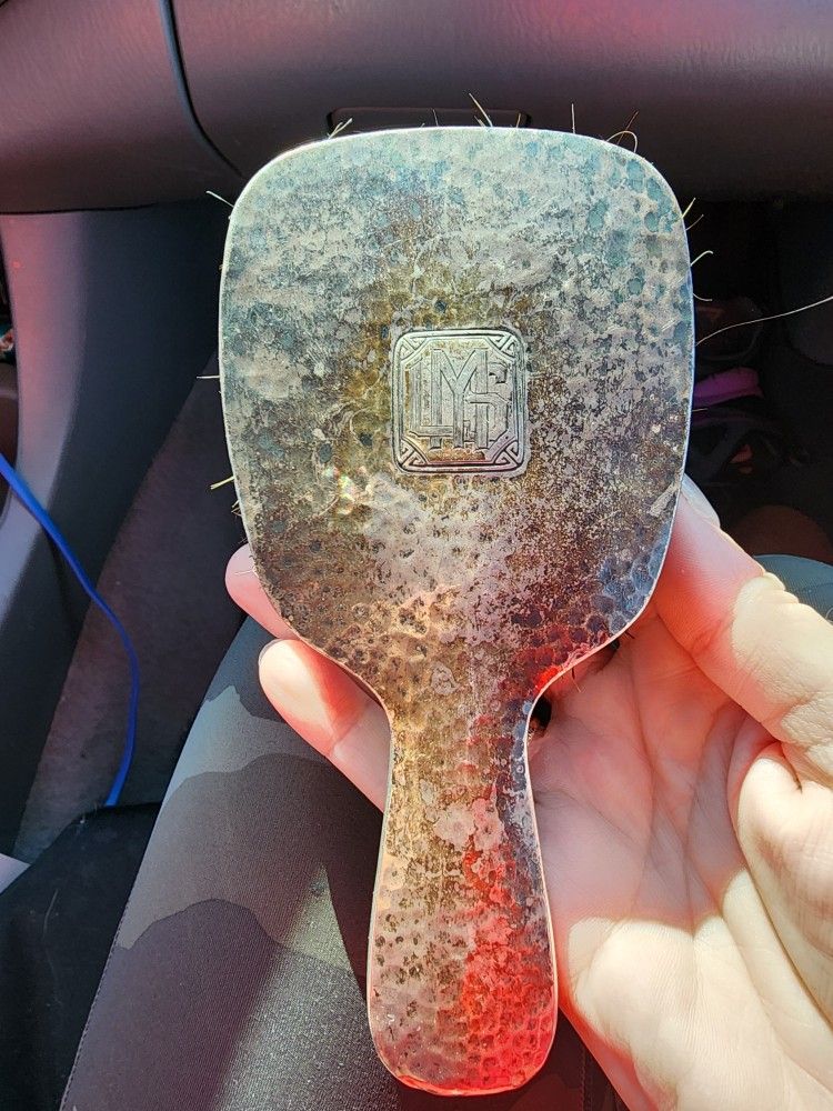 Sterling Silver Antique Brush