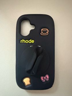 Iphone 17 Black Silicone Phone Case with PopSocket