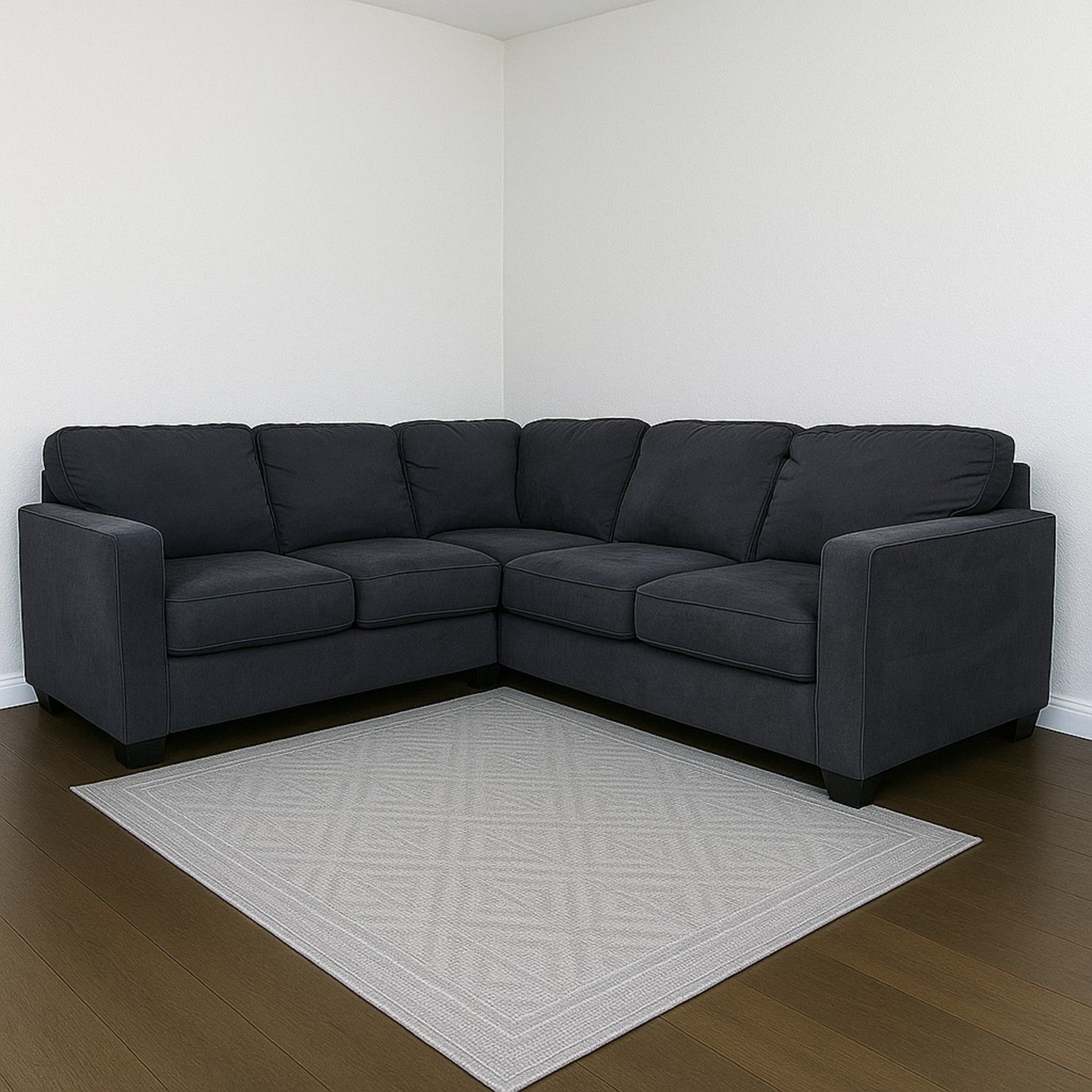 Black L Shaped Sectional Couch Sofa