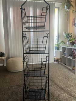 4 Tiered Hanging Basket Storage