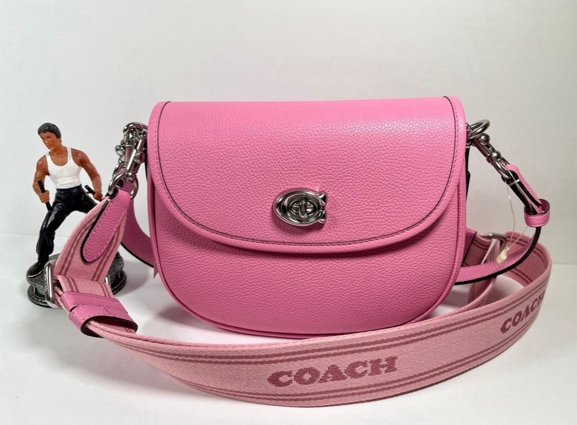 Coach Willow Pebbled Leather Saddle Shoulder Bag NWT
