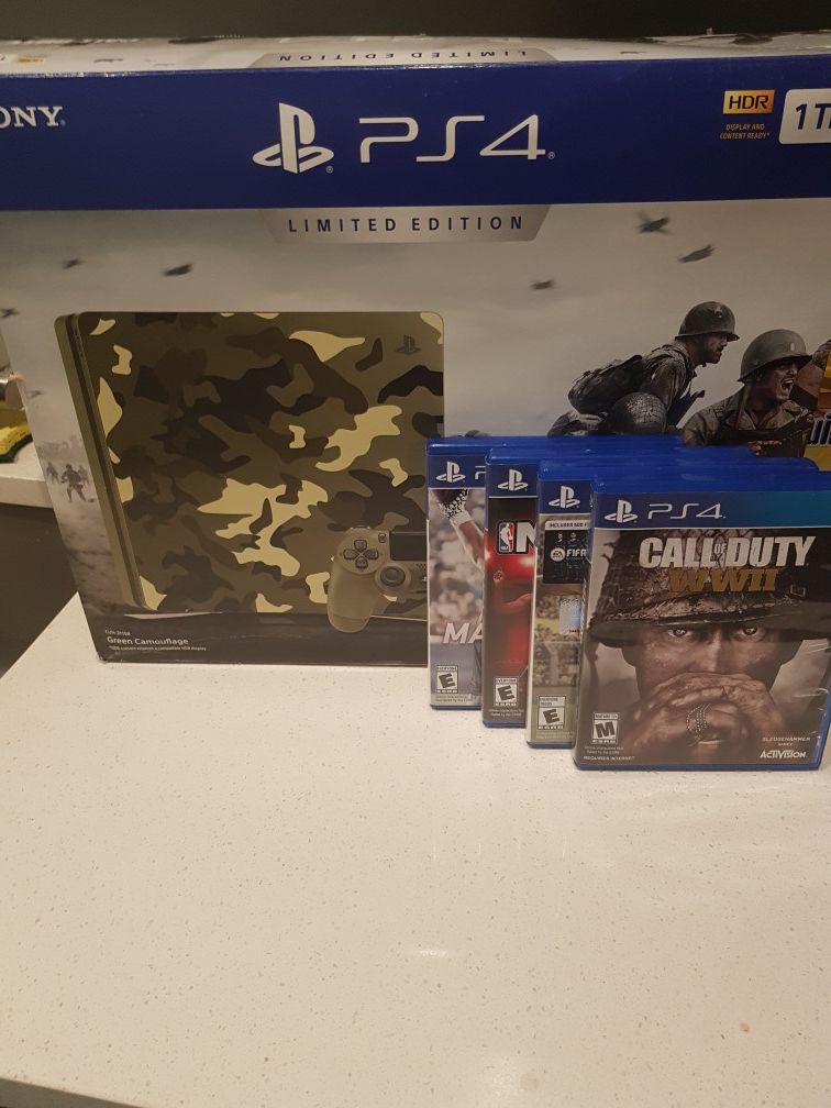 Ps4 cod ww2 Limited edition with four games