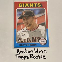Keaton Winn San Francisco Giants Pitcher Topps Rookie Card. 