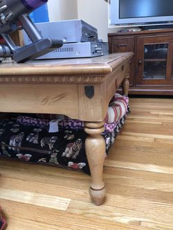 Solid Wood Rustic Coffee Table