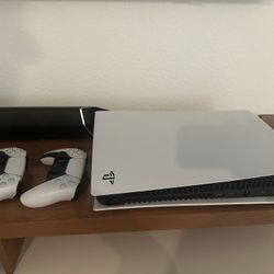 PlayStation 5 Console + 2 Controllers + Games Bundle – Great Condition