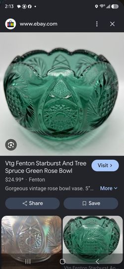 Green Fenton Candy Dish