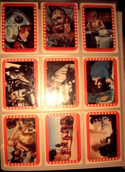STAR WARS - 1977 Topps Orange Stickers 11pc set