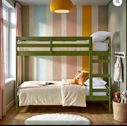 Green bunk bed